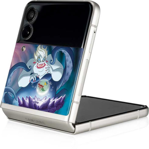 Disney Villains Ursula Ariel and Flounder Galaxy Z Flip4 5G Skin